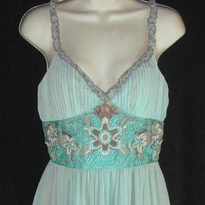 MUSE dress sz 4 lined 100% Silk Empire Waist